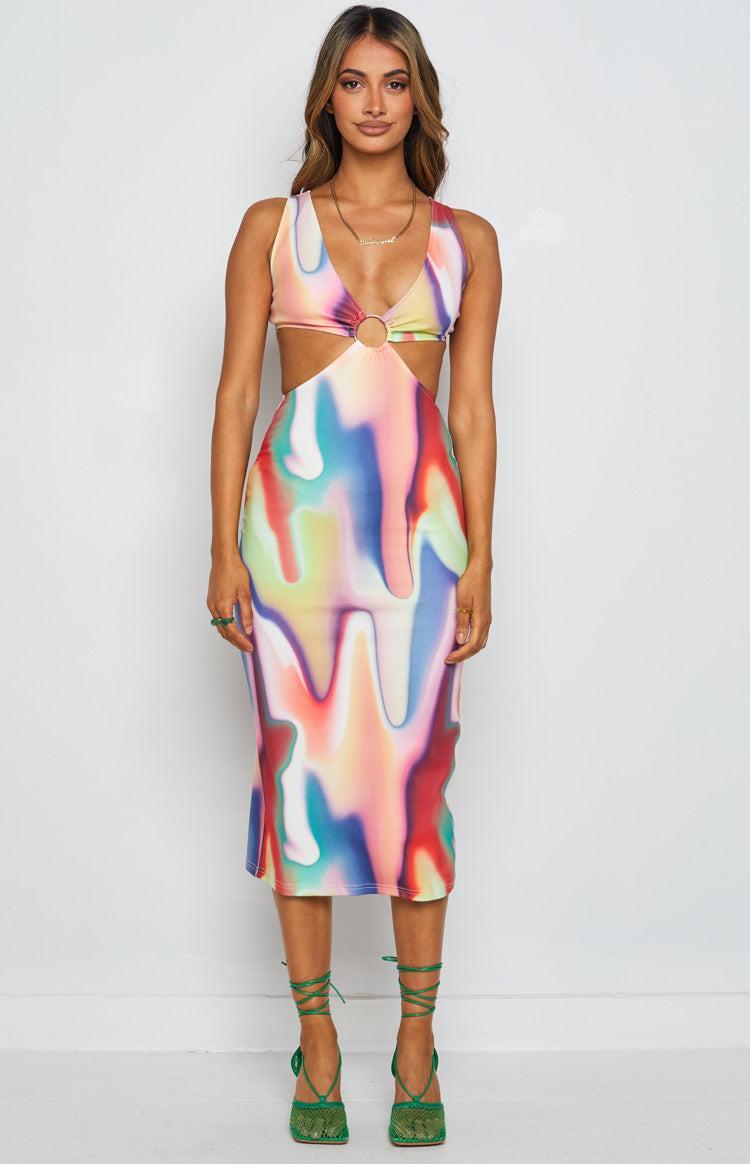 Sylvia Multi Midi Dress Product Image