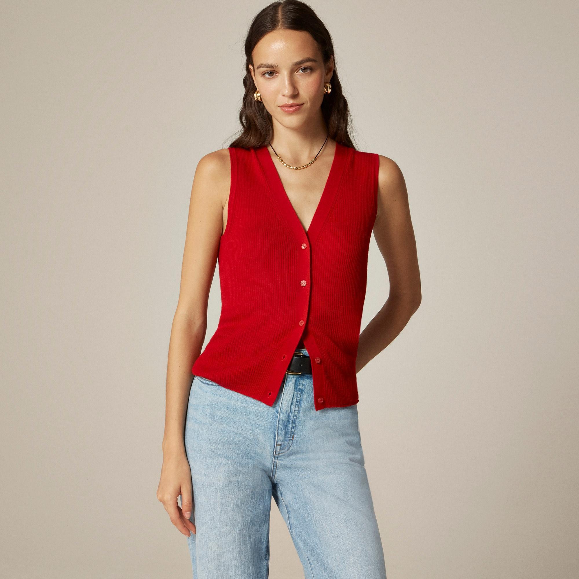 Cashmere-silk blend sweater shell Product Image