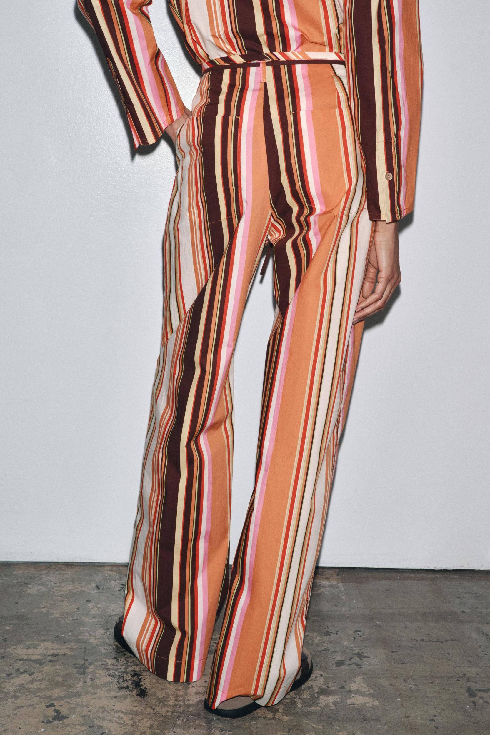 ZW COLLECTION STRIPED FLARE PANTS Product Image