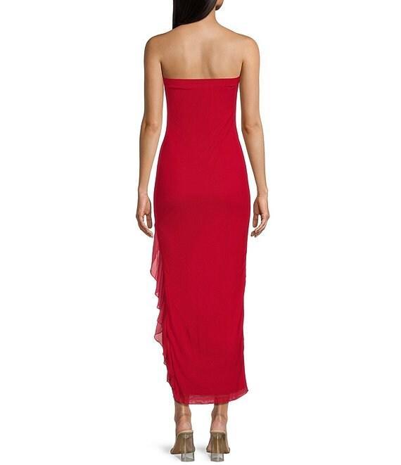 I.N. San Francisco Ruffle Mesh Maxi Dress Product Image