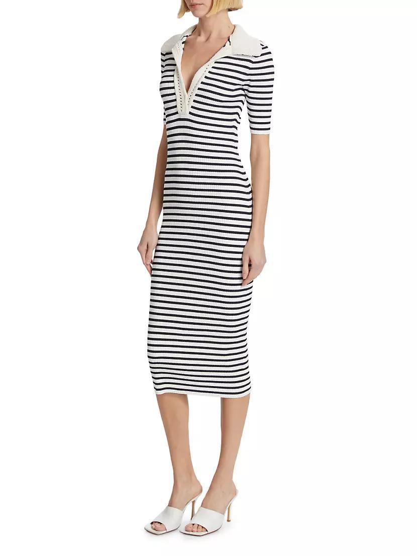 Darcy Striped Knit Midi-Dress Product Image