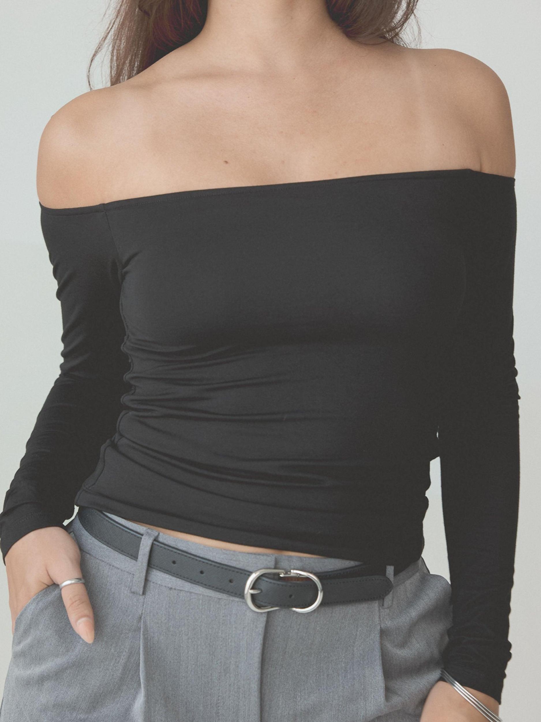 Off The Shoulder Braless Long Sleeve Product Image