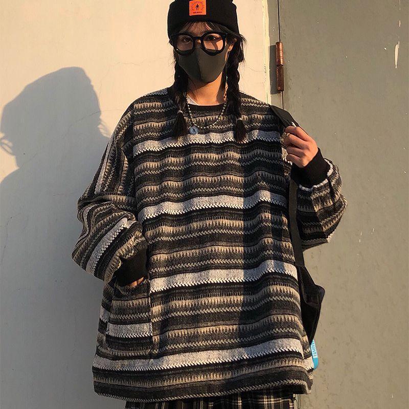 Striped Loose Sweater Product Image