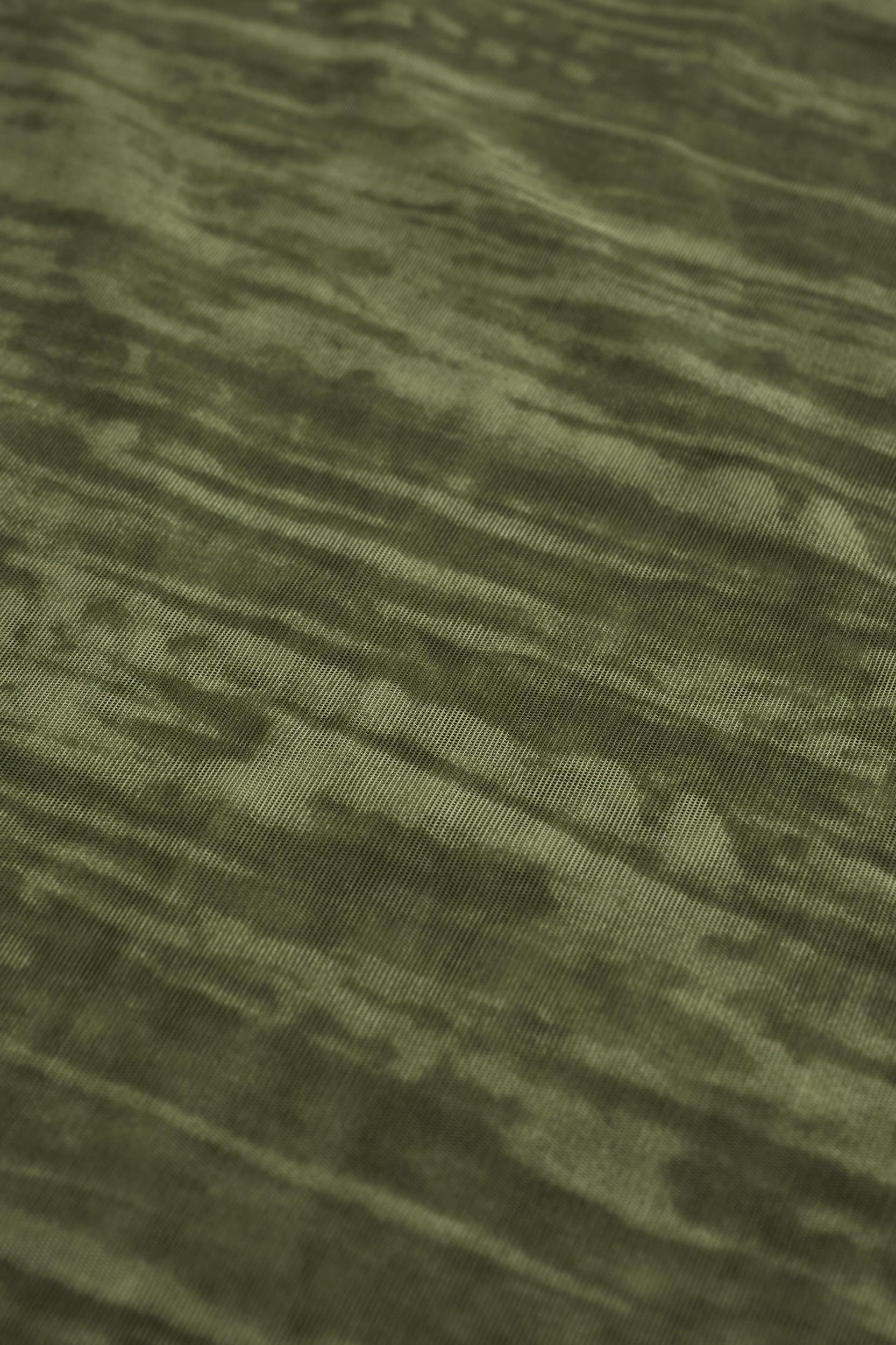 Lace-Up Ruffled Flared Jumpsuit in Green Print Product Image