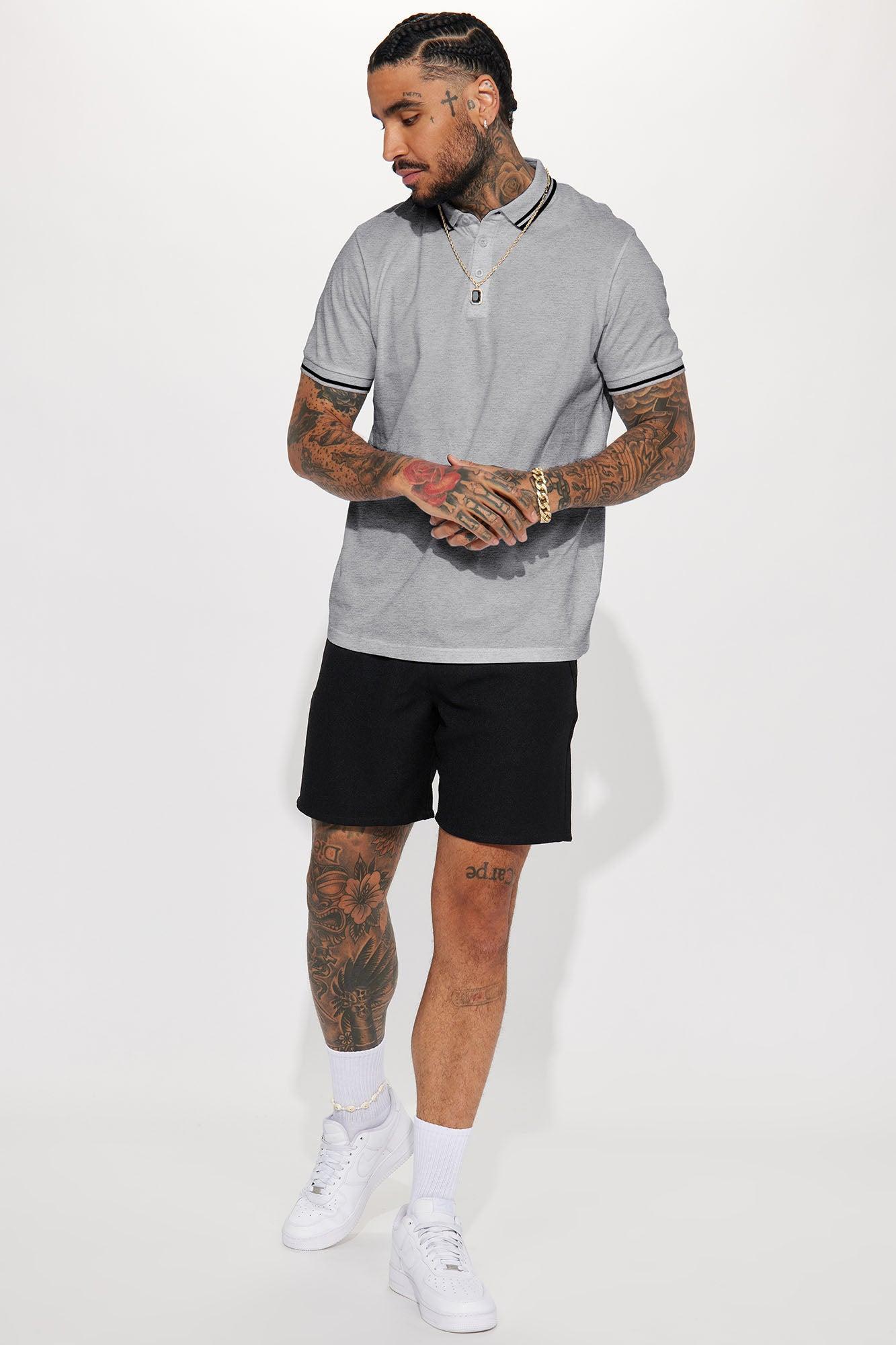 Wilson Short Sleeve Polo - Grey Product Image