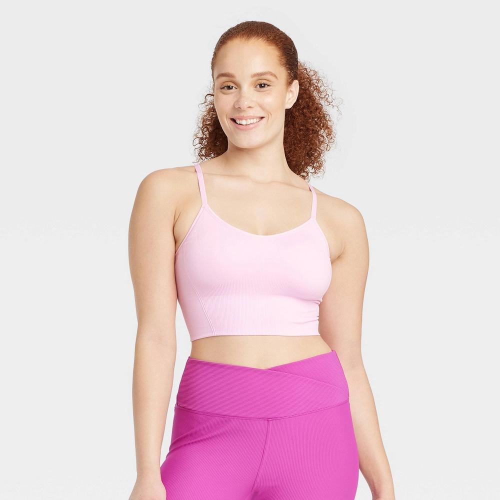 Womens Seamless Medium Support Cami Longline Sports Bra - All In Motion Light XL Product Image