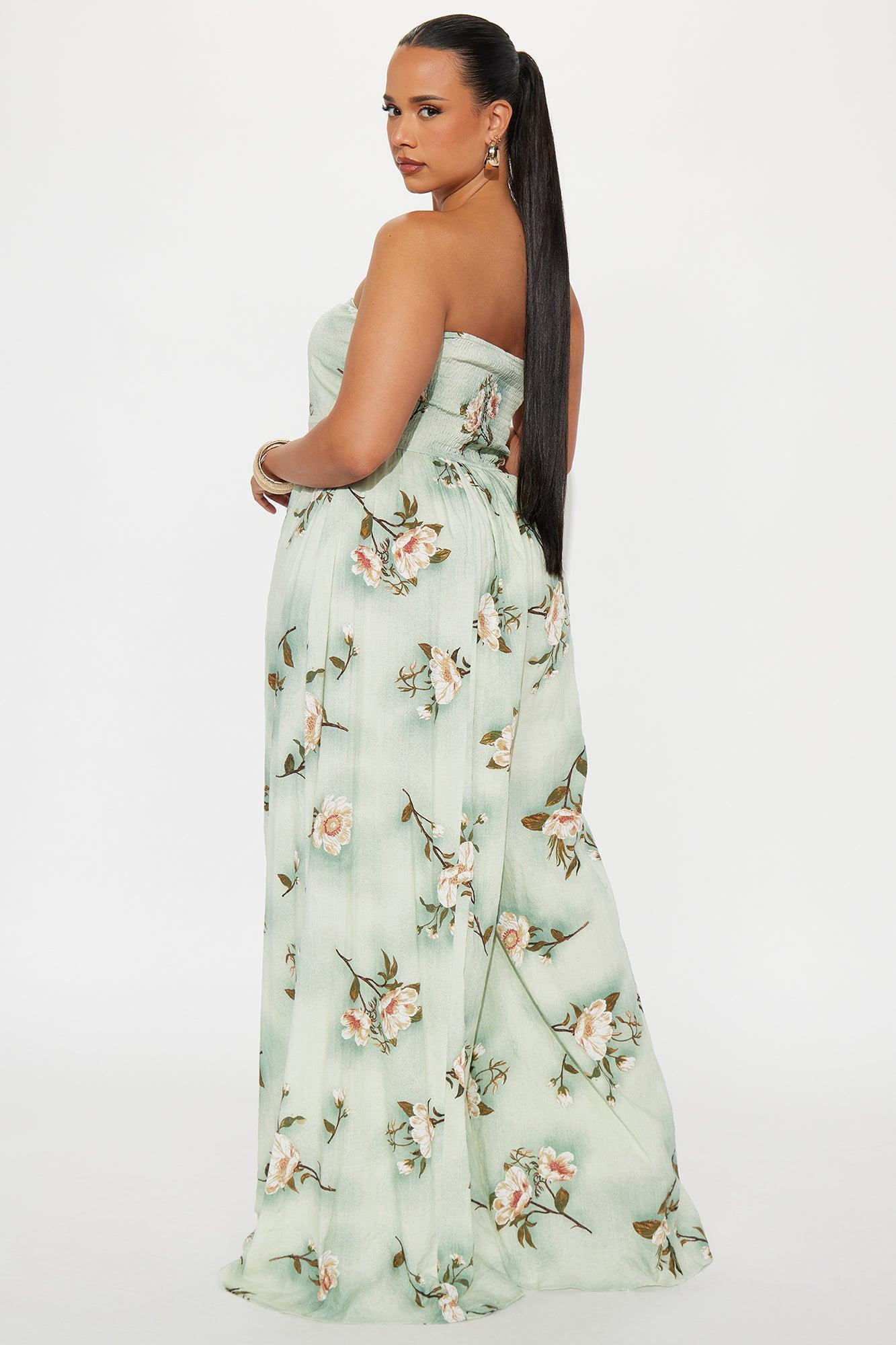 Scarlet Wide Leg Jumpsuit - Sage/combo Product Image