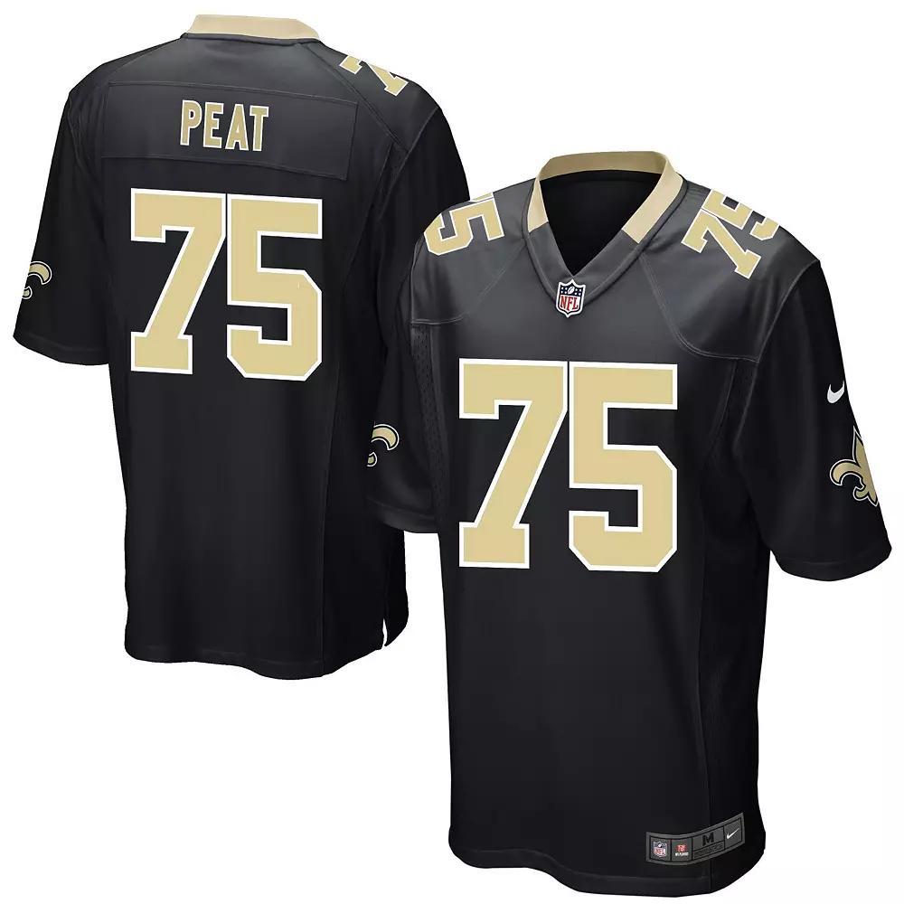 Men's Nike Andrus Peat Black New Orleans Saints Game Player Jersey, Size: 2XL Product Image