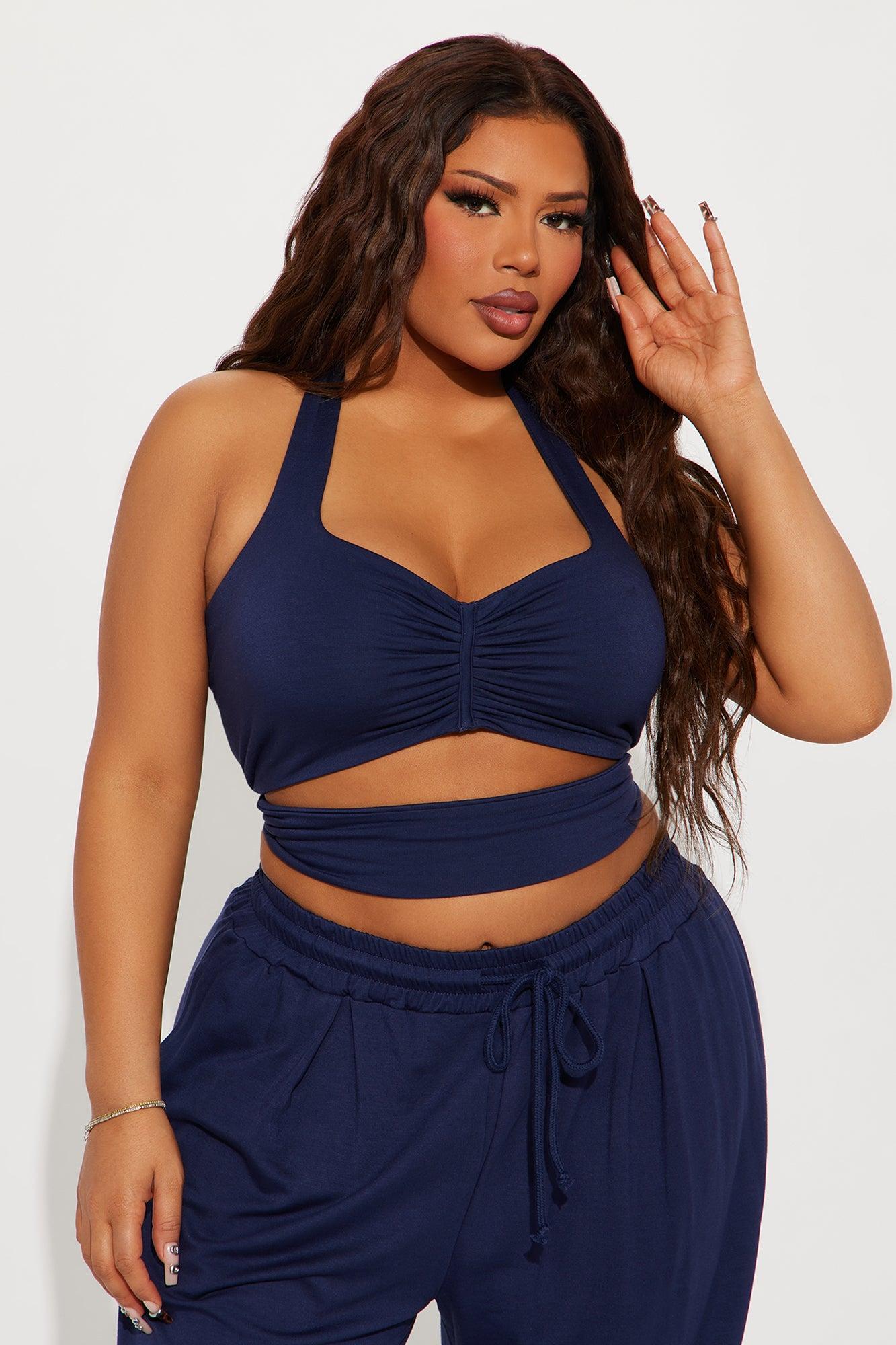 Just Stepping Out Pant Set - Navy Product Image