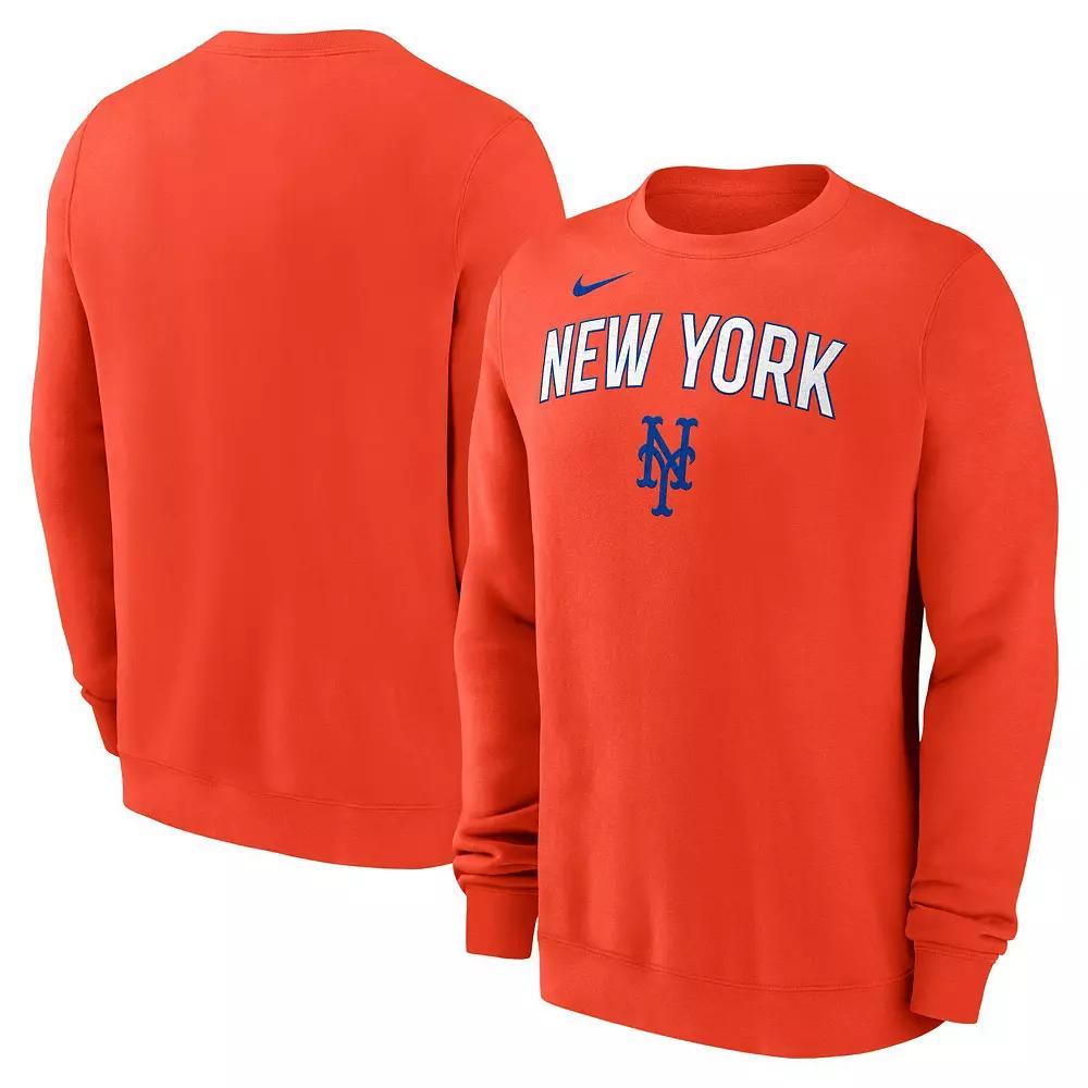 Men's Nike Orange New York Mets Pullover Sweatshirt,  Product Image