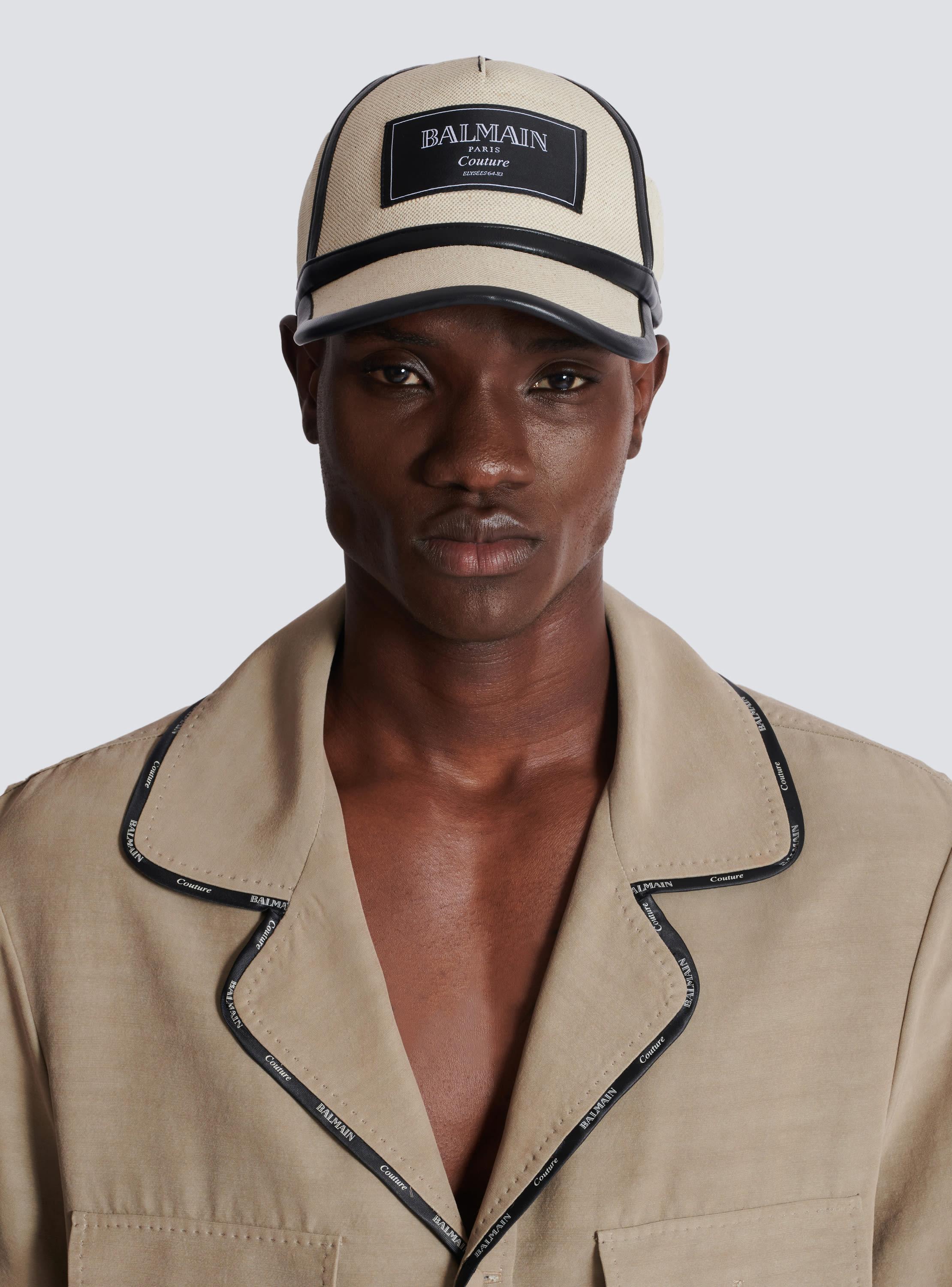 Canvas cap with Balmain Couture label Product Image