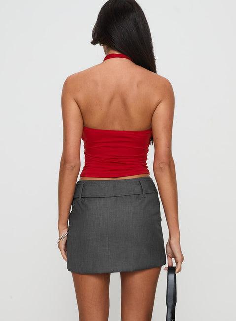 Mcvie Belted Mini Skirt Grey Product Image