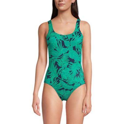 Womens Lands End Tugless Sporty UPF 50 One-Piece Swimsuit Product Image