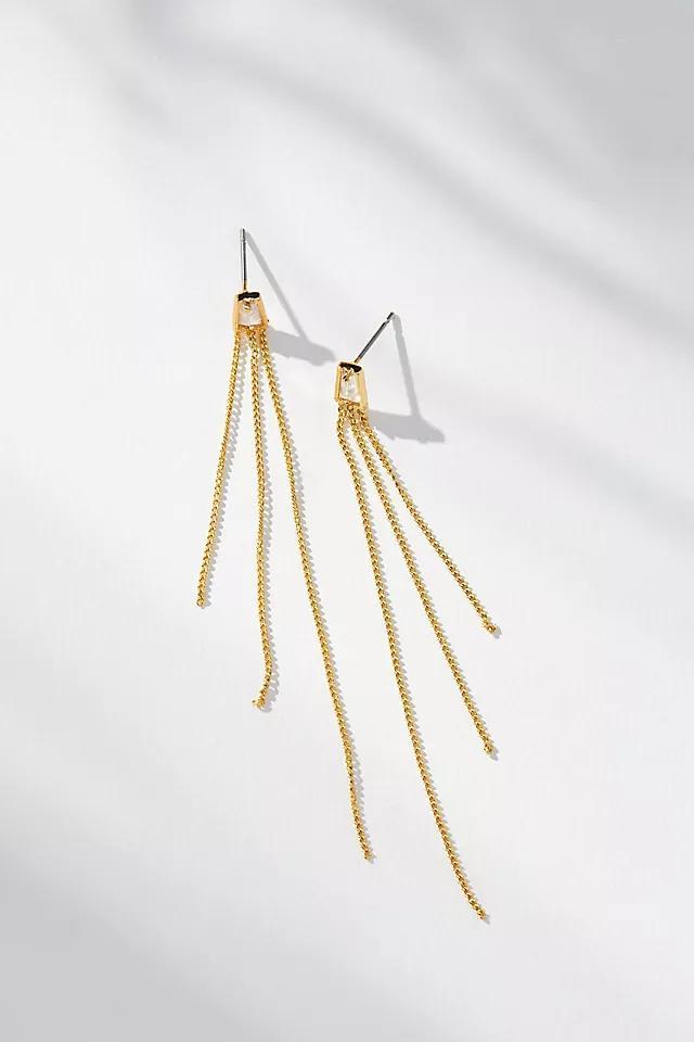 Long Chain Tassel Drop Earrings Product Image