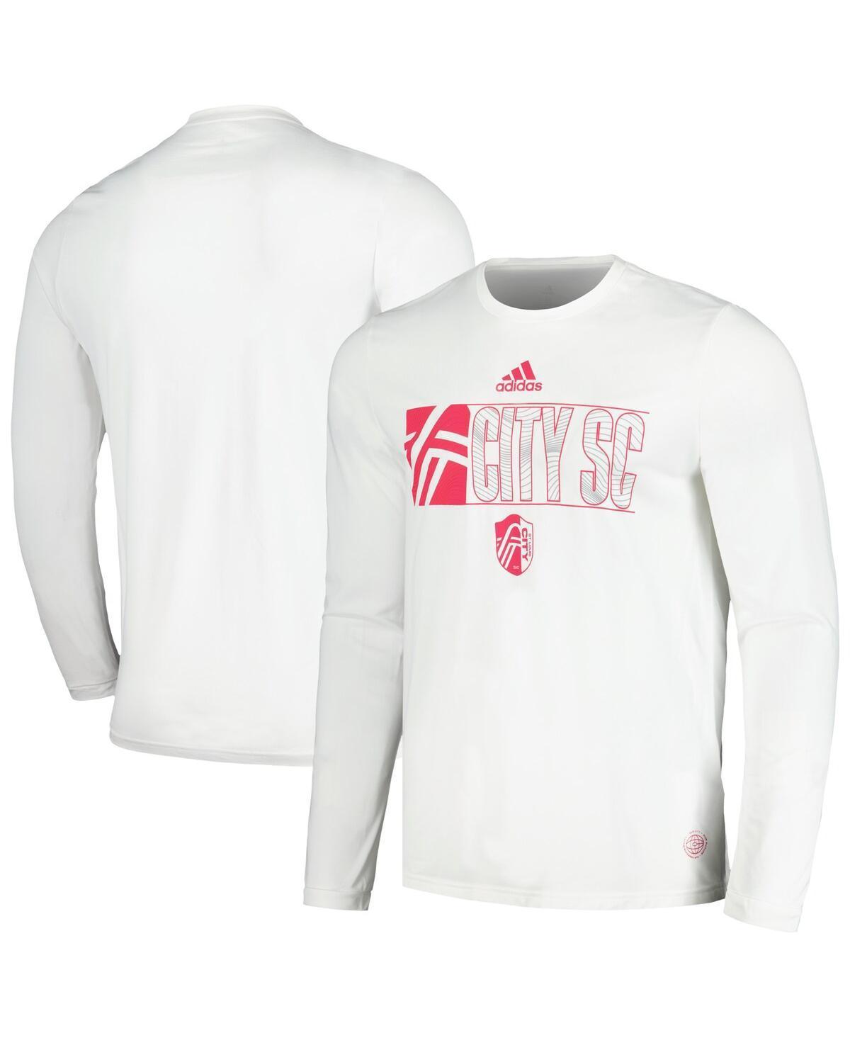 Mens adidas White St. Louis City SC 2024 Jersey Hook AEROREADY Long Sleeve T-Shirt Product Image