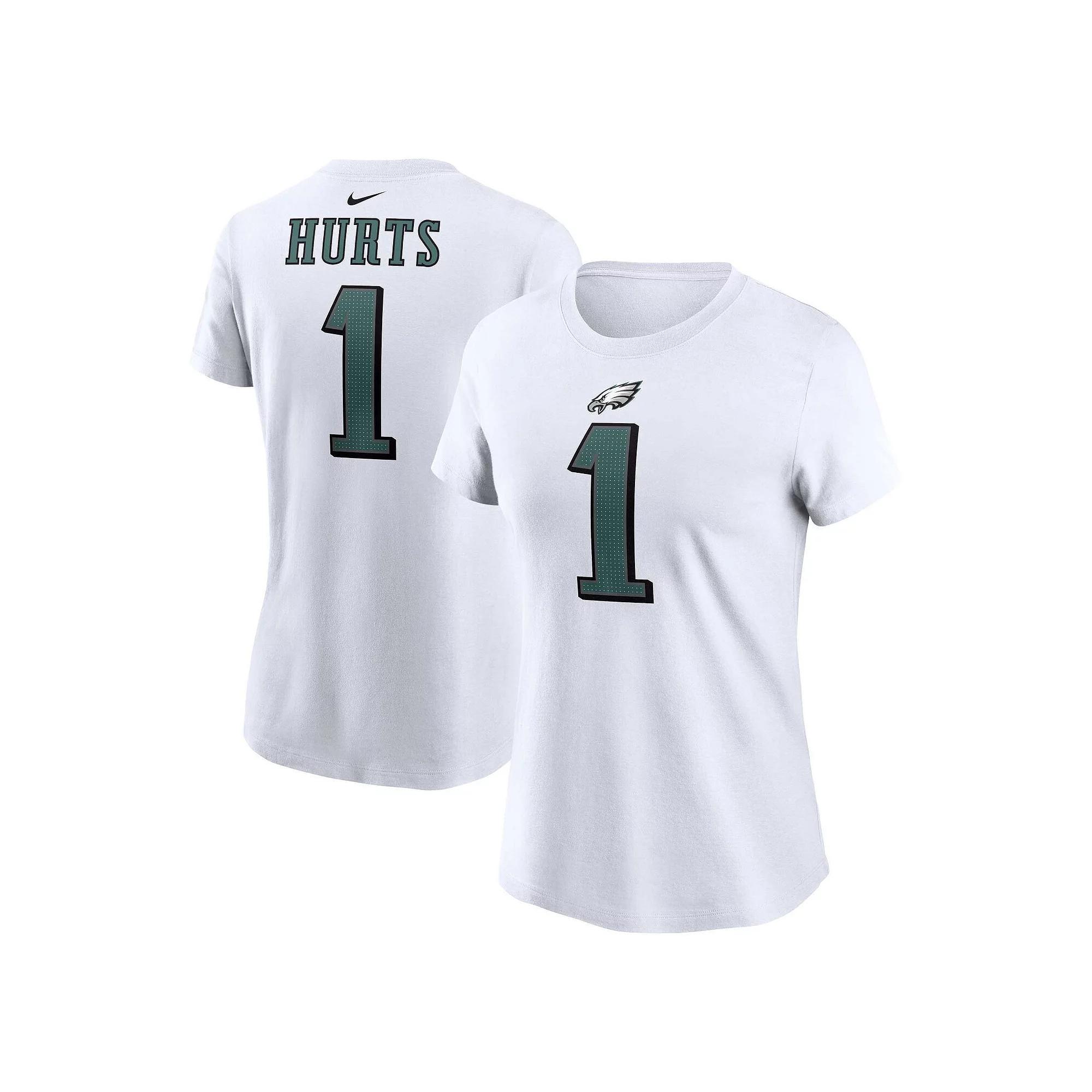 Women's Nike Jalen Hurts White Philadelphia Eagles Player Name & Number T-Shirt,  Product Image
