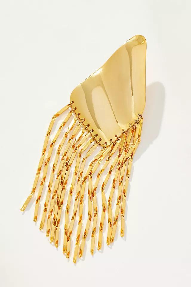 XL Metal Fringe Drop Earrings Product Image