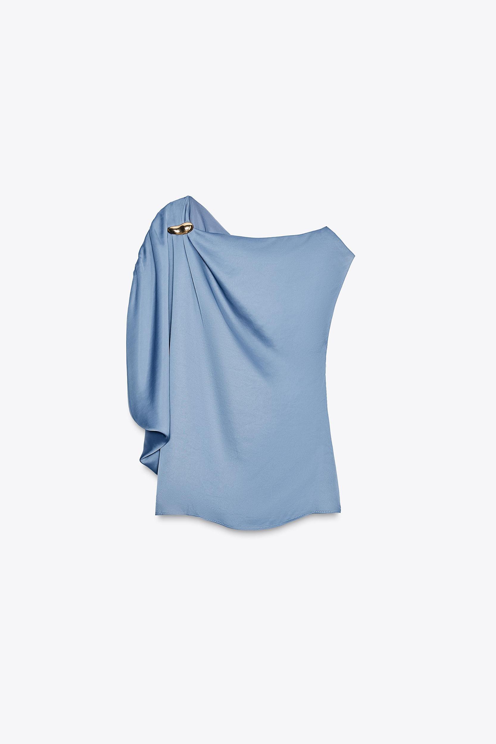 SATIN EFFECT TRIM TOP Product Image