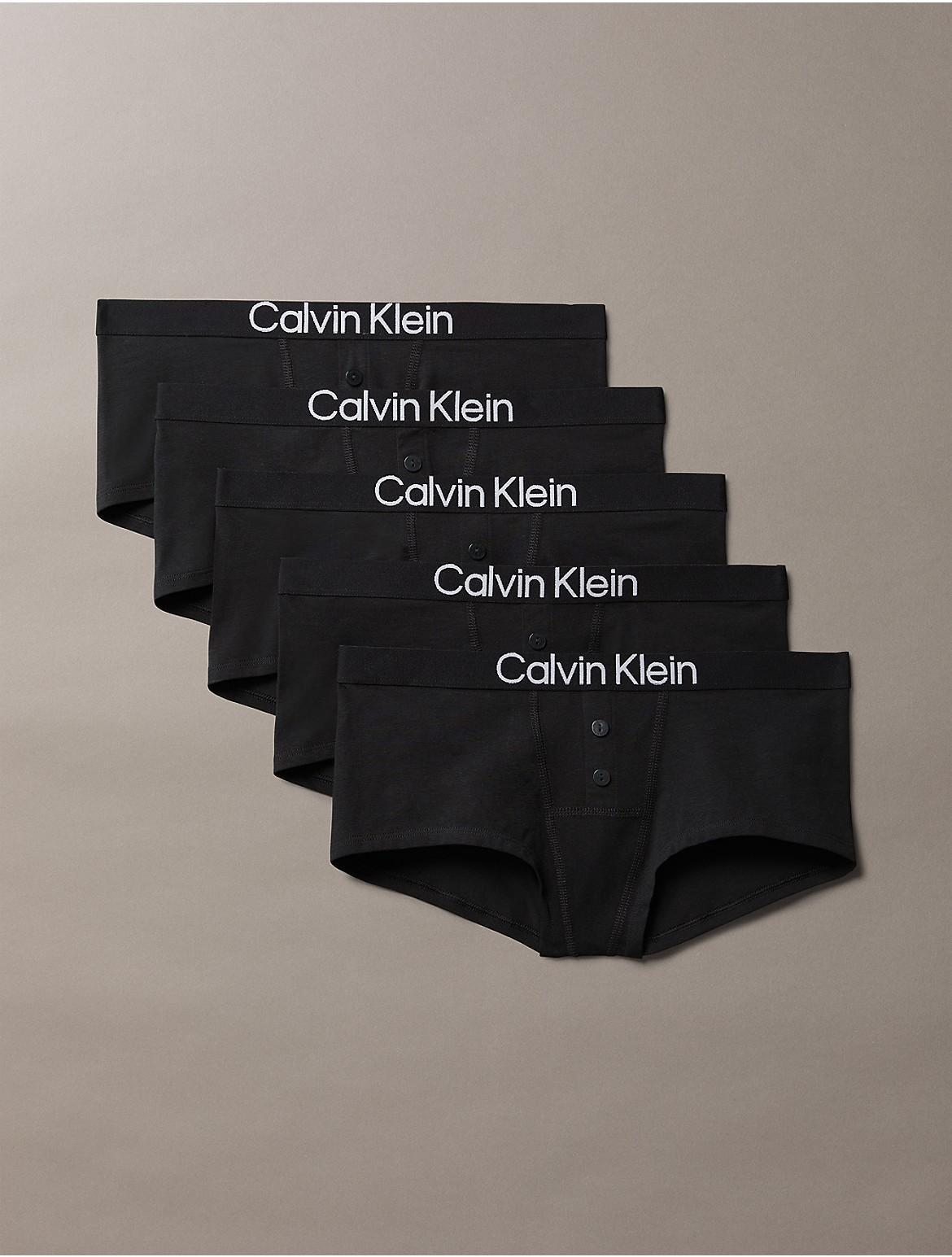 Calvin Klein Womens Maximum Cotton 5-Pack Boyshort - Black - XS Product Image