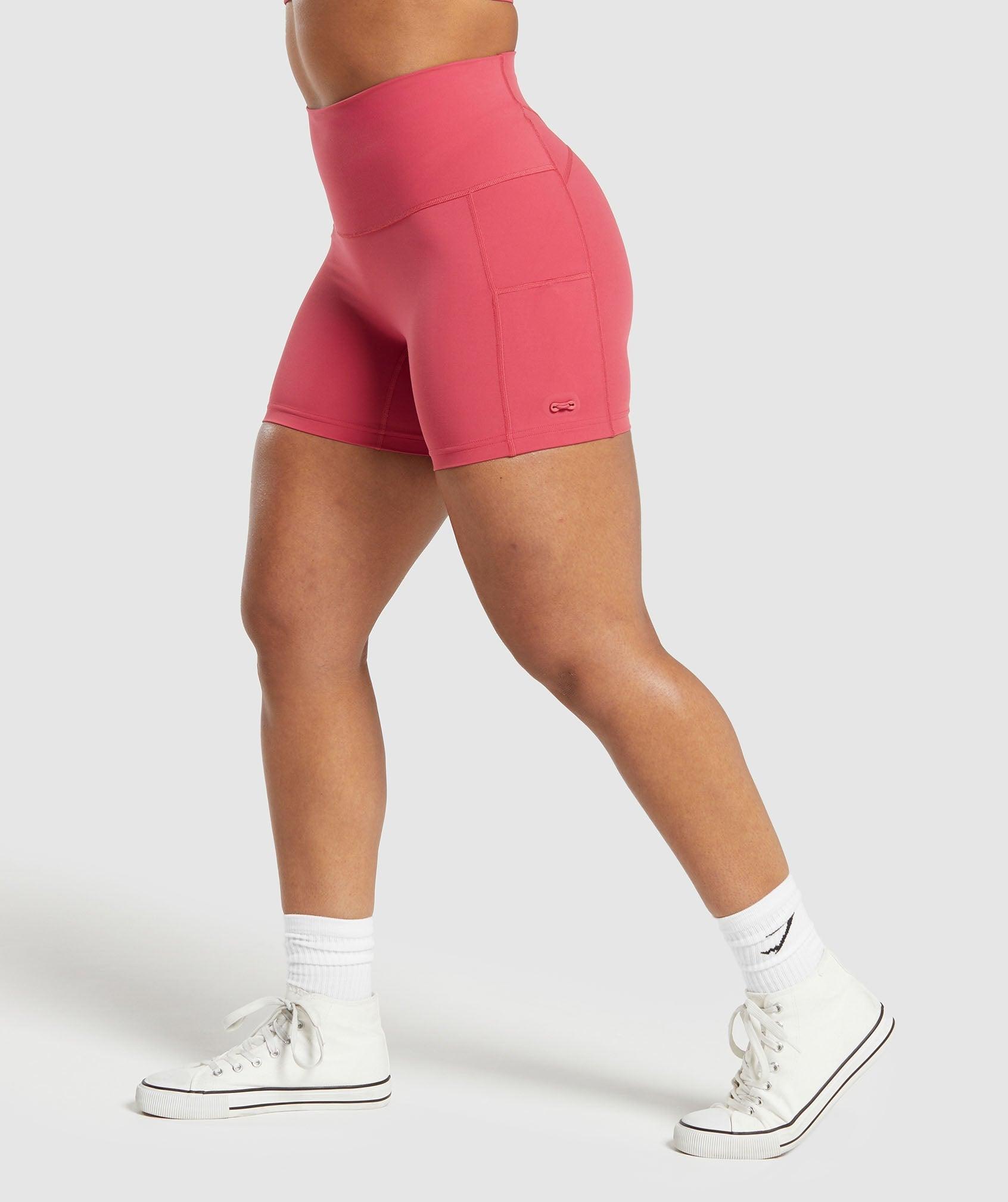 Gymshark Legacy Logo Tight Shorts - Vintage Pink Female Product Image