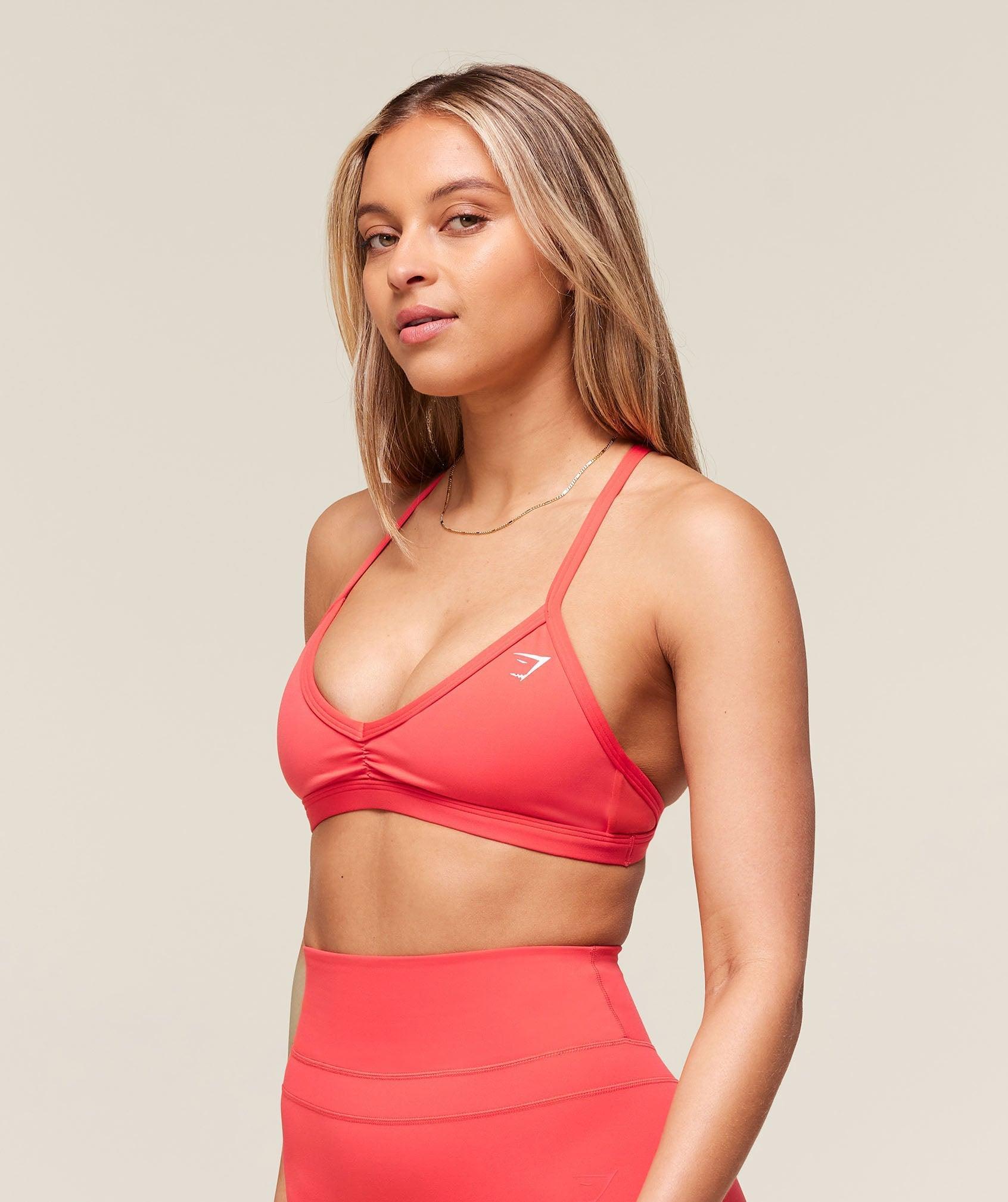 Gymshark Minimal Sports Bra - Coral Red Female Product Image