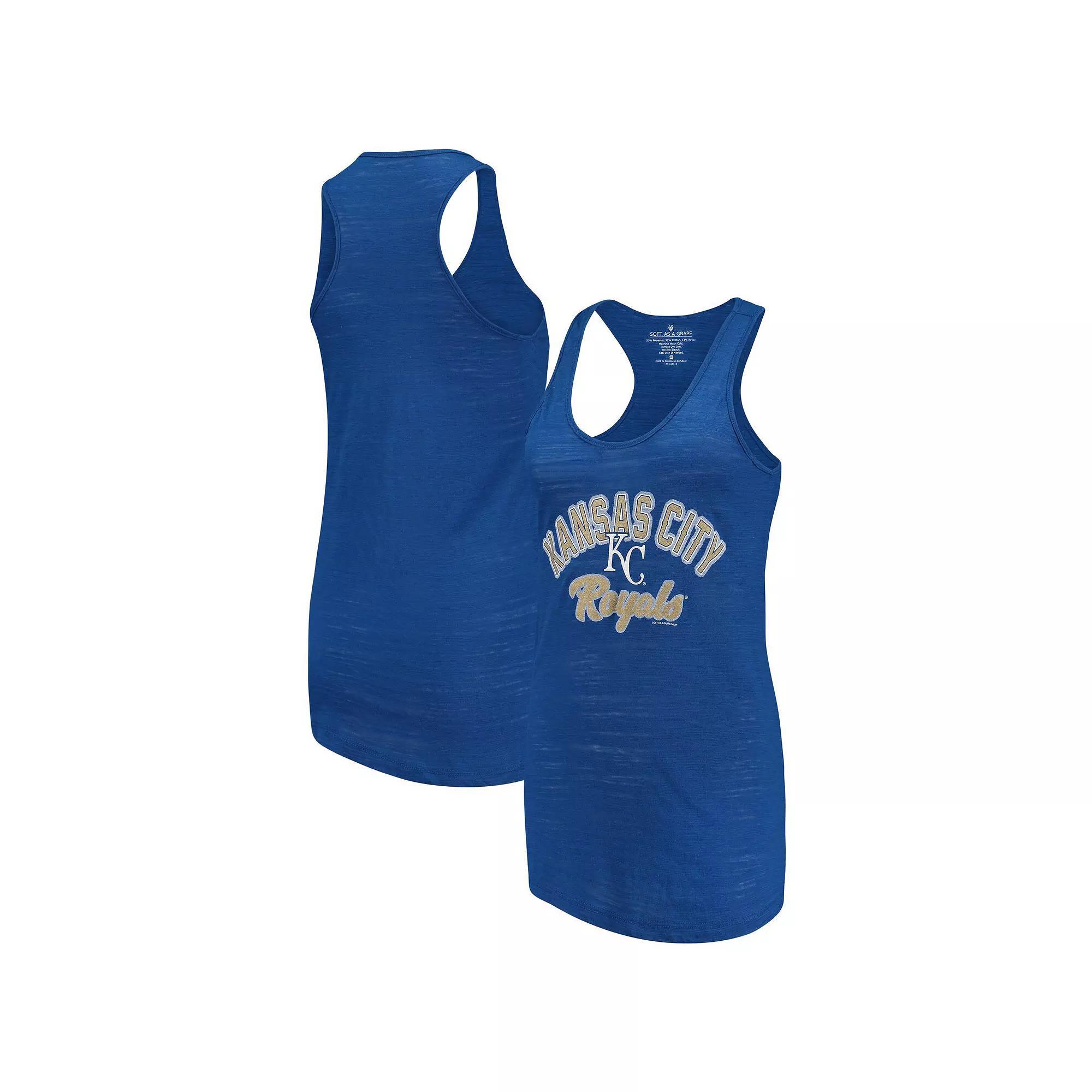 Women's Soft as a Grape Royal Kansas City Royals Multicount Racerback Tank Top,  Product Image