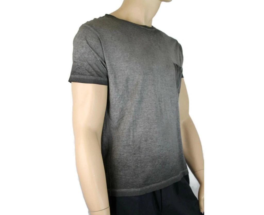 Grey Dyed Fine Knit Cotton T-shirt In Gray Product Image