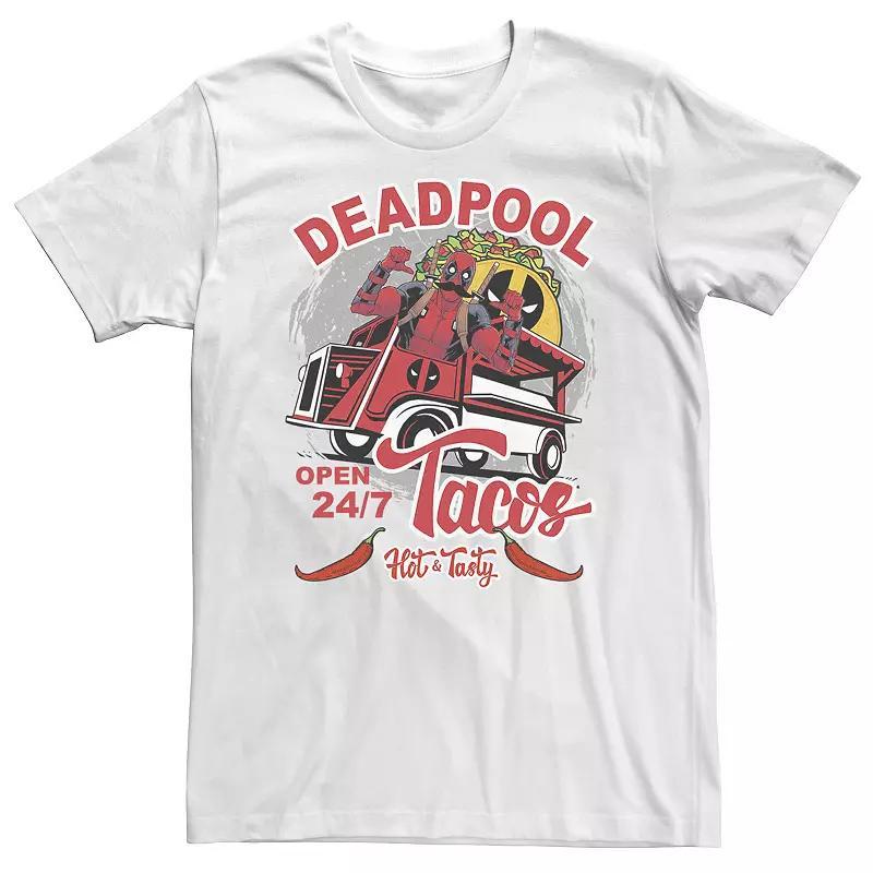Big & Tall Marvel Deadpool Tacos Hot & Tasty Tee, Men's,  Product Image