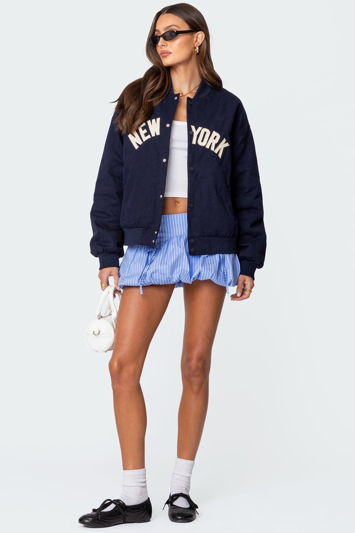 Big Apple Oversized Bomber Jacket Product Image