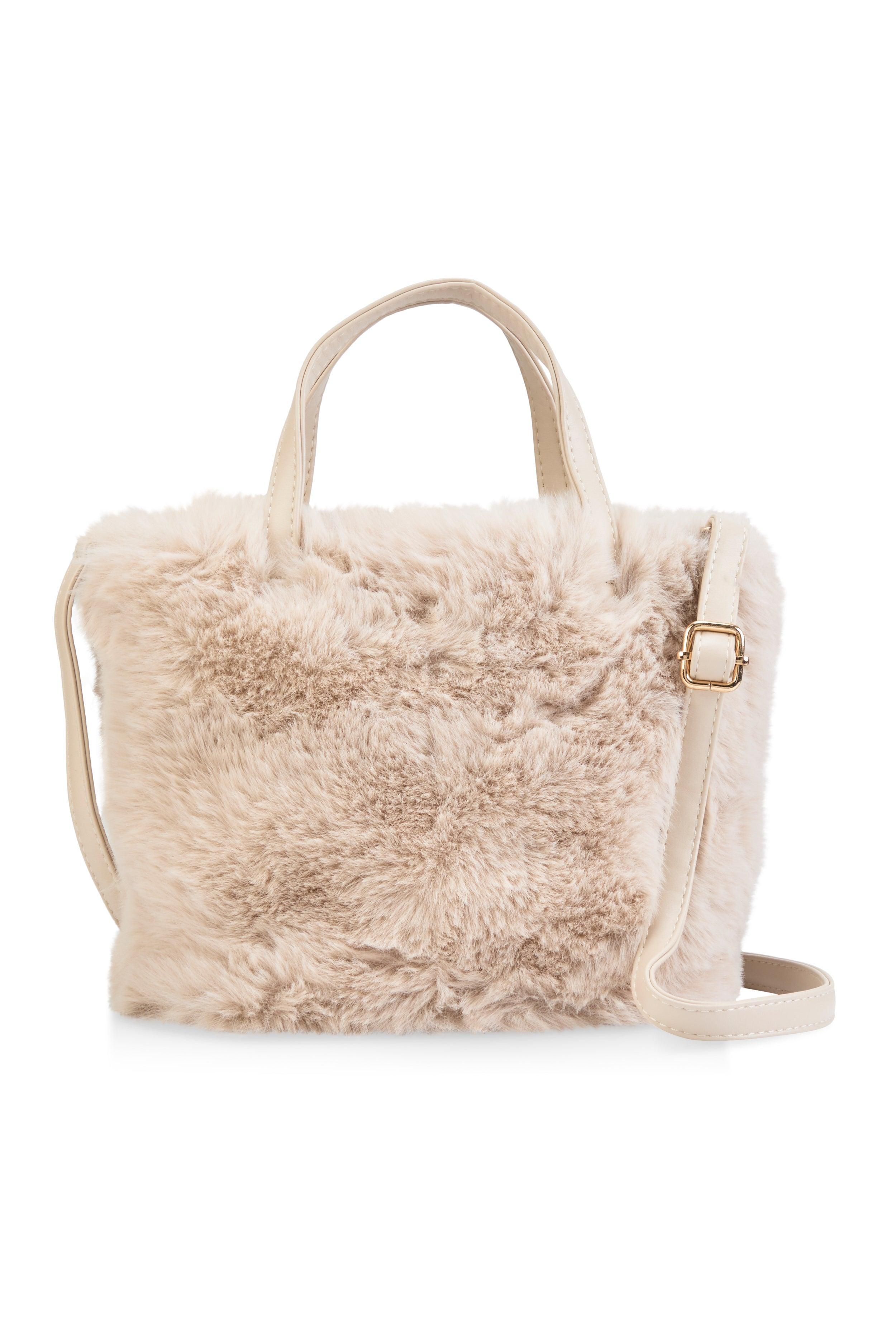 Womens Faux Fur Tote Bag Product Image