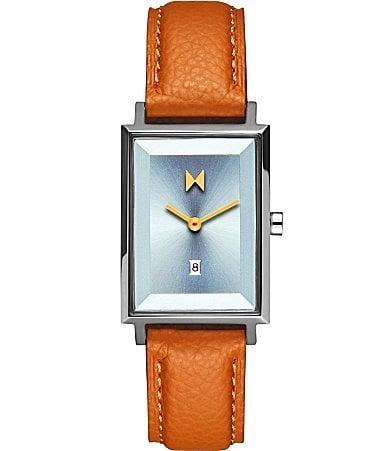 Mvmt Womens Quartz Signature Square Tan Leather Watch 24mm Product Image