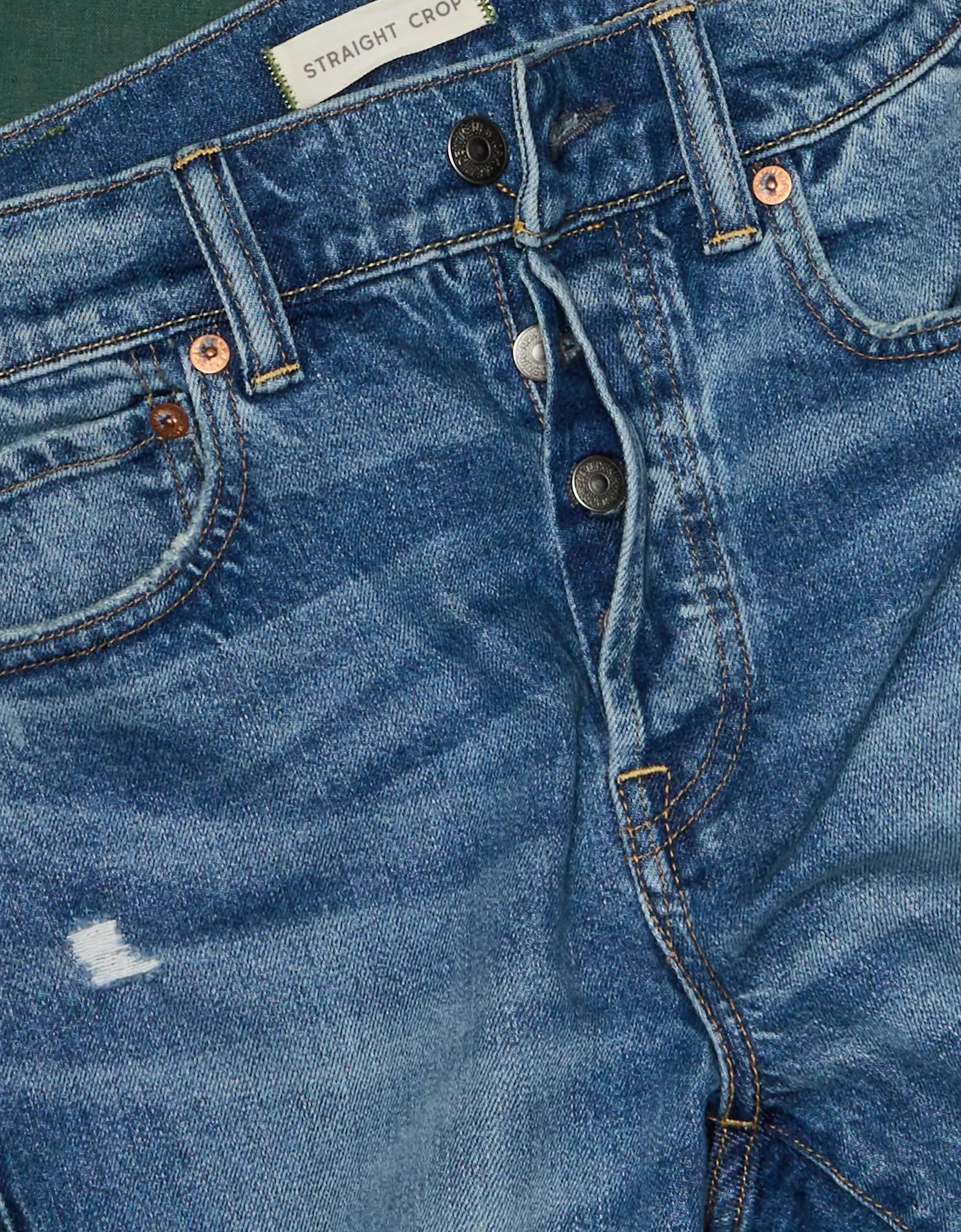 AE77 Premium Straight Crop Jean Product Image