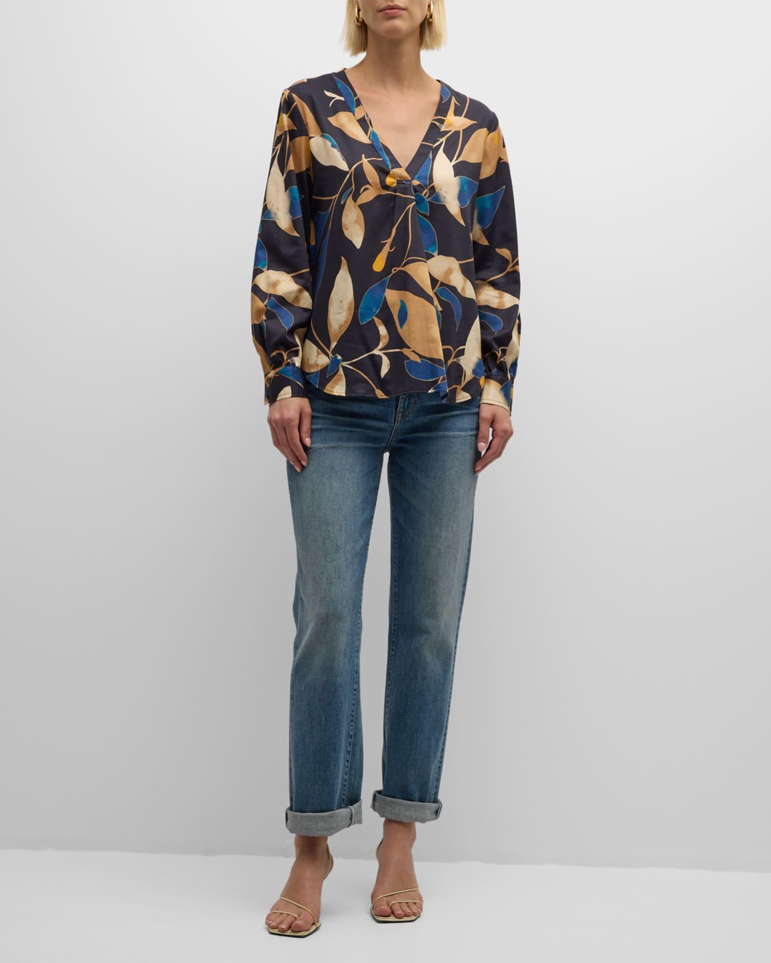 Celeste Floral-Print Cotton Top Product Image