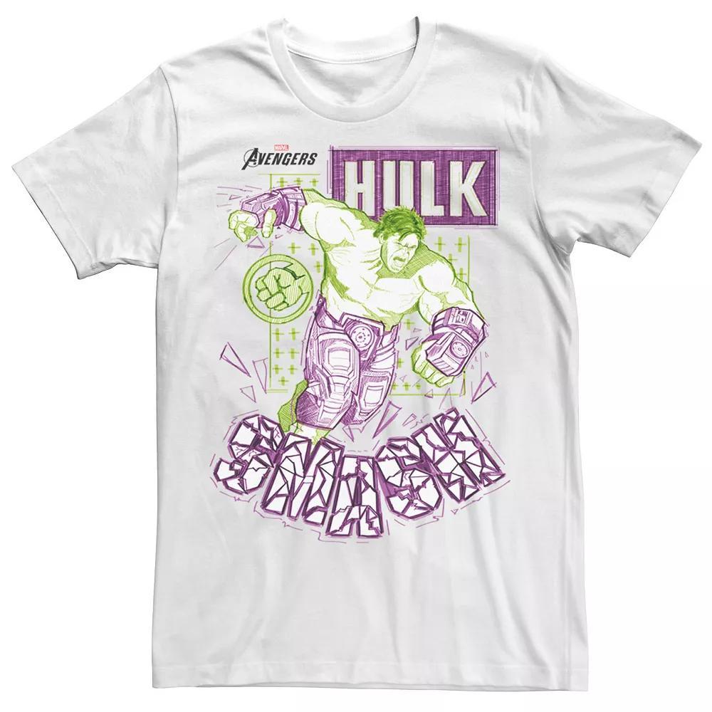 Men's Marvel Avengers Hulk Smash Sketch Tee,  Product Image