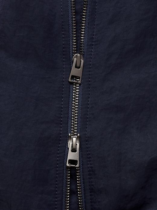 Water-Resistant Cropped Bomber Jacket Product Image