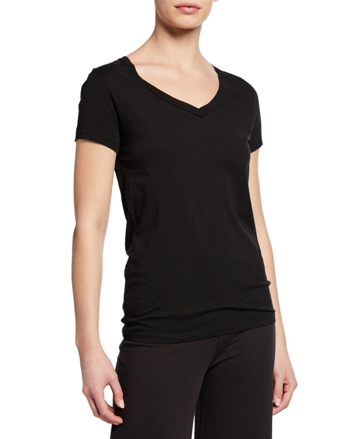 Easy V-Neck Cotton Tee Product Image
