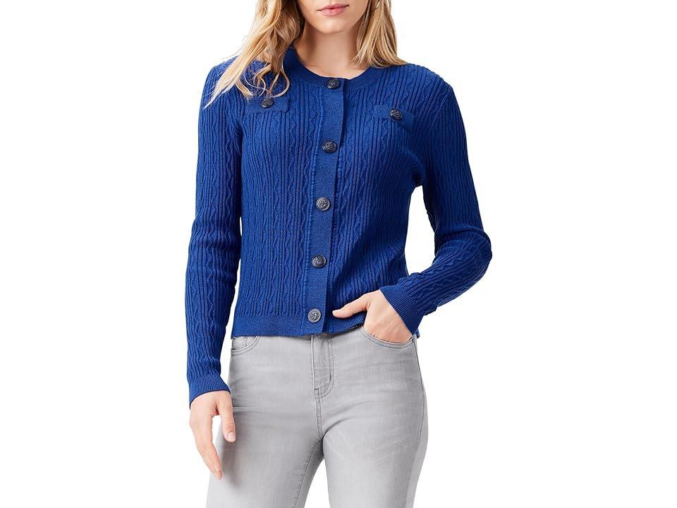 Womens Cable-Stitch Knit Cardigan Product Image