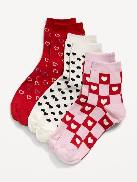 Novelty Quarter Crew Socks 3-Pack Product Image