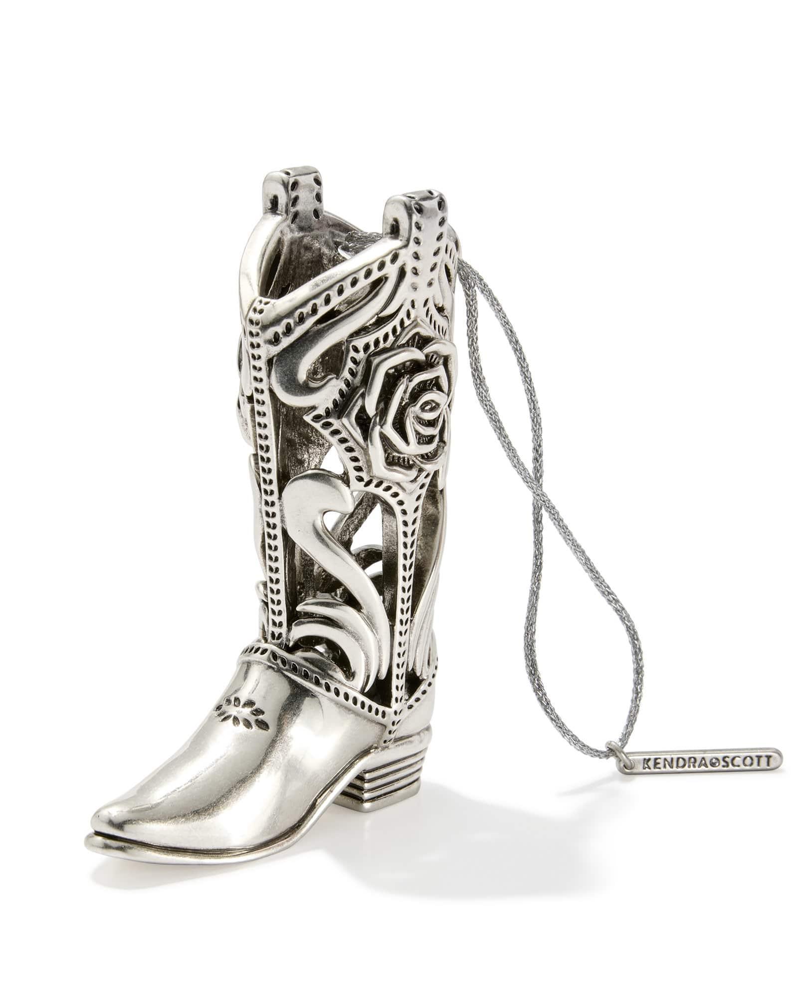 Boot Ornament in Vintage Silver Product Image