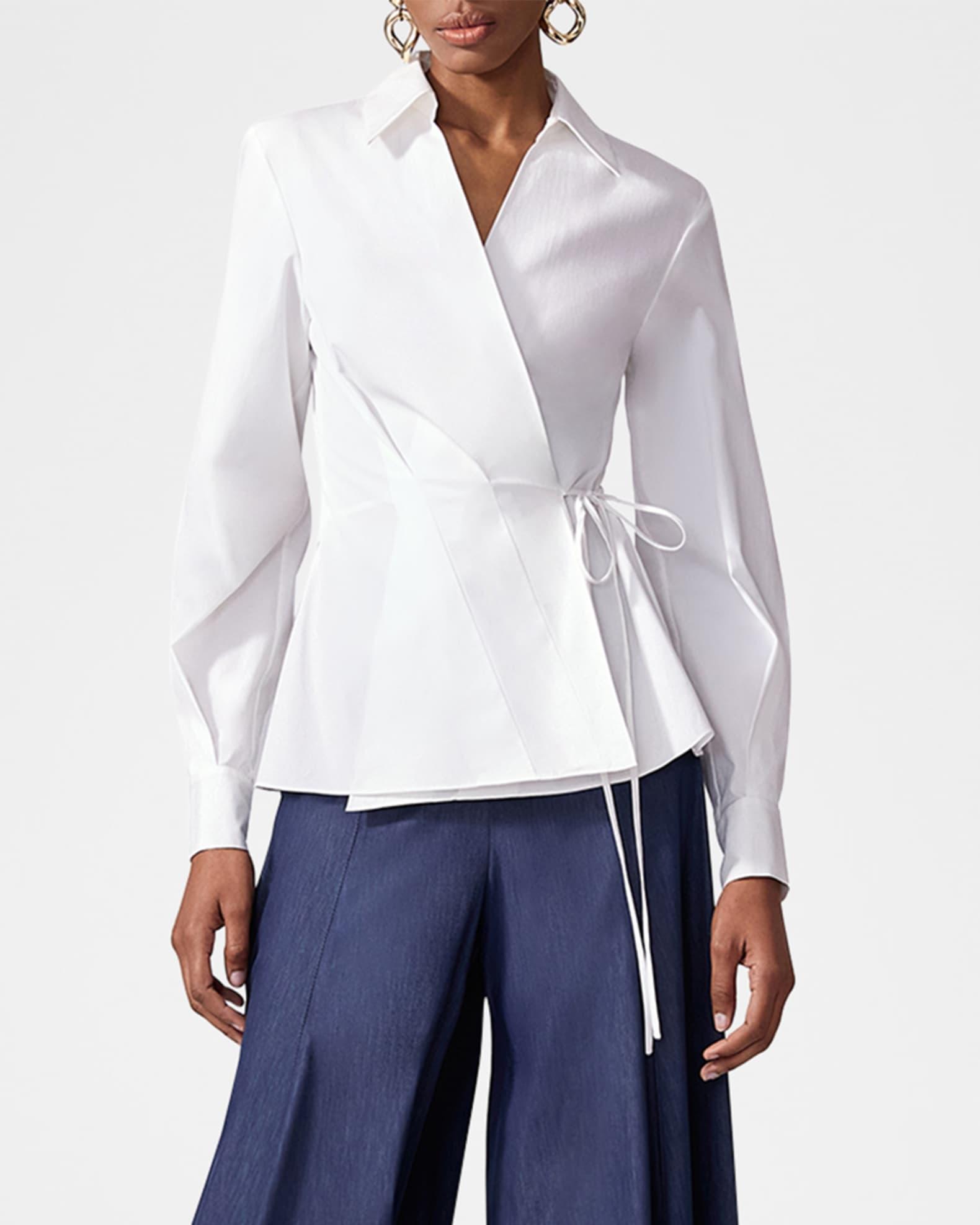 Collared Wrap Top Product Image