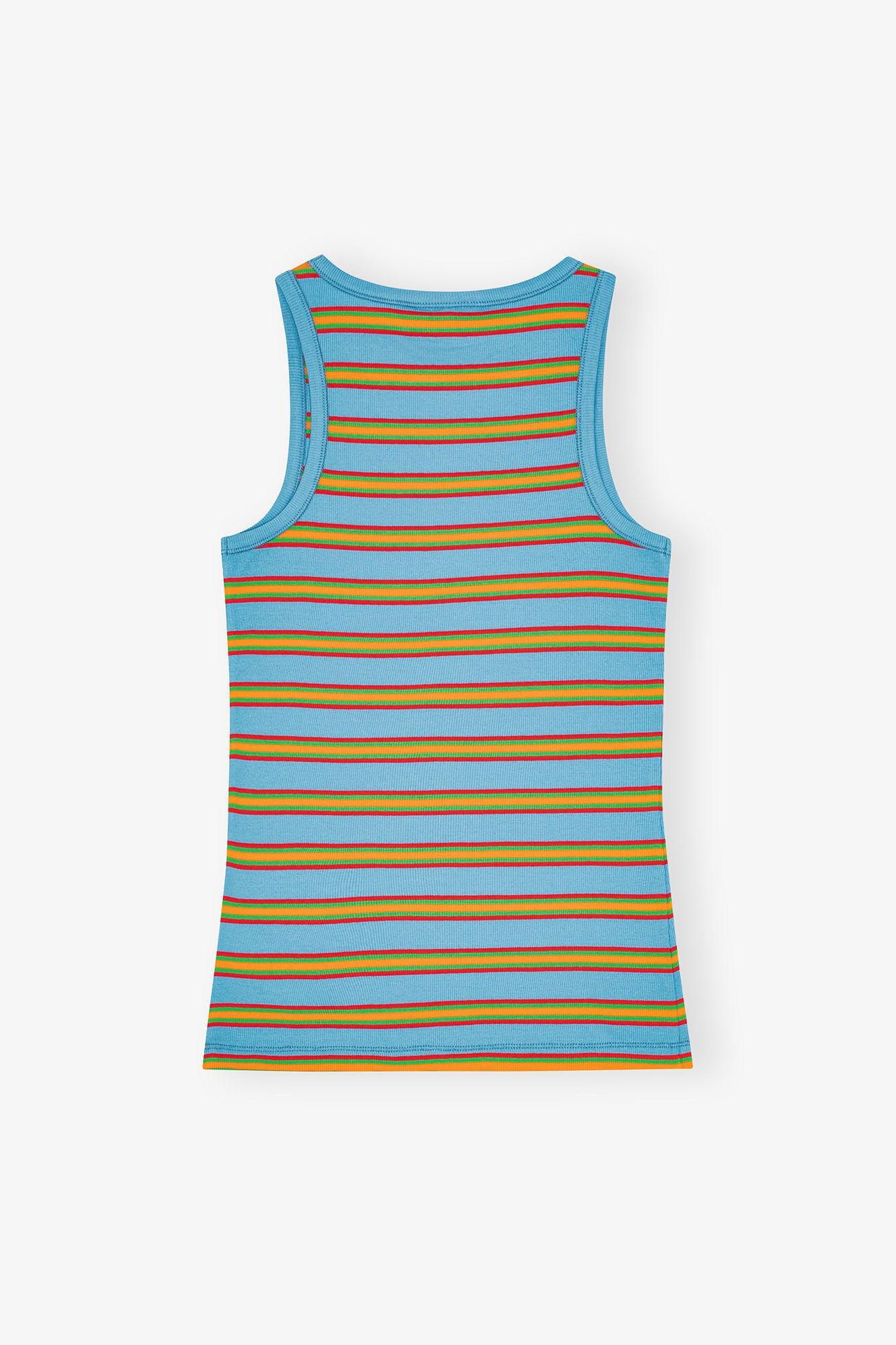 Multicolor Striped Rib Tank Top Product Image
