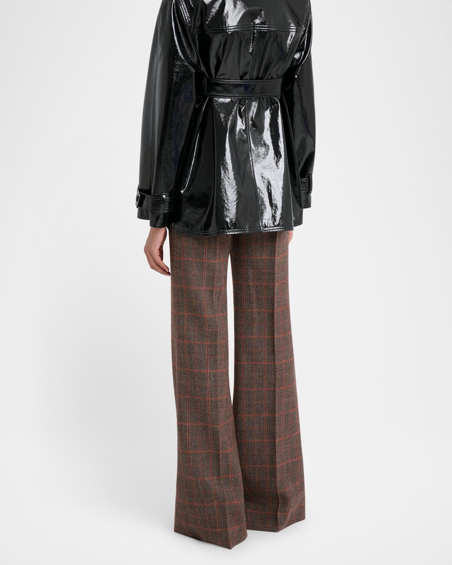 Plaid Wide-Leg Pants Product Image