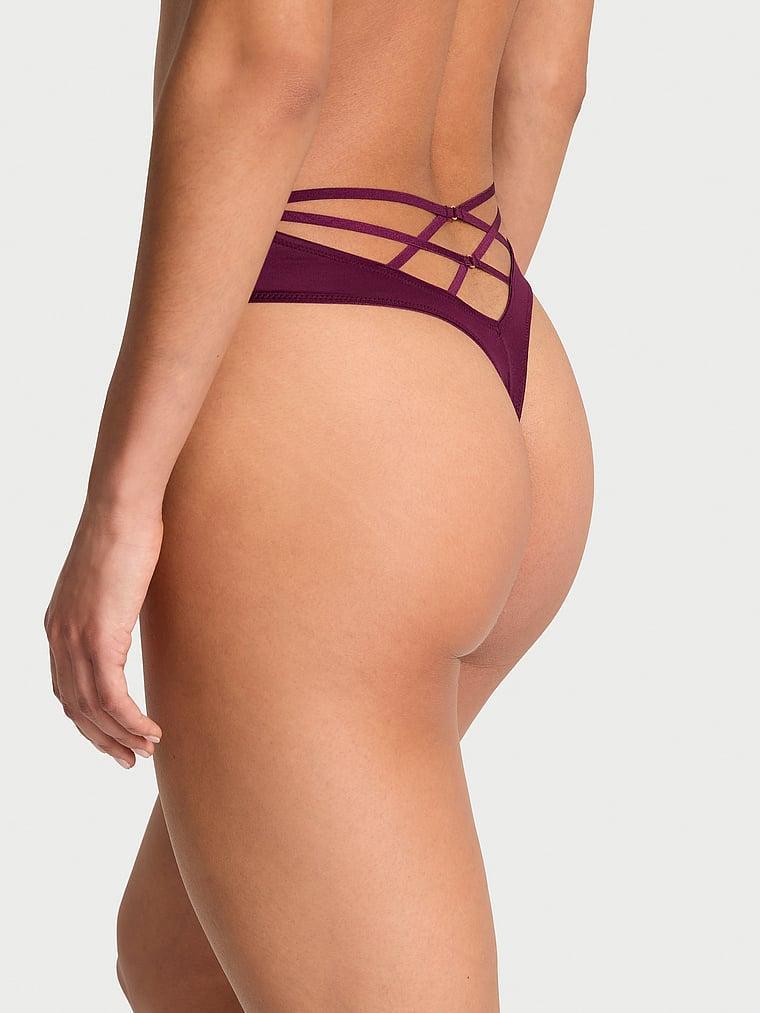 Smooth High-Waist Strappy-Back Thong Panty Product Image