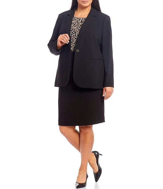 Calvin Klein Plus Size One-Button Front Jacket Product Image