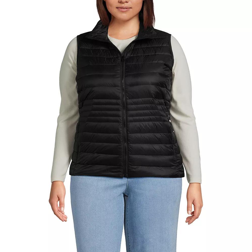 Plus Size Lands' End Wanderweight Down Vest, Women's, Size: 3XL, Deep  Blue Product Image
