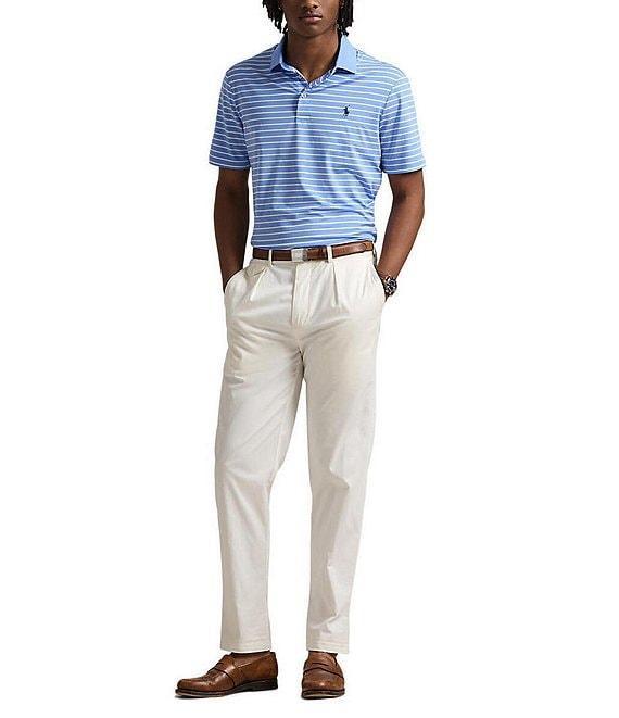Polo Ralph Lauren Classic Fit Striped Performance Stretch Short Sleeve Polo Shirt Product Image