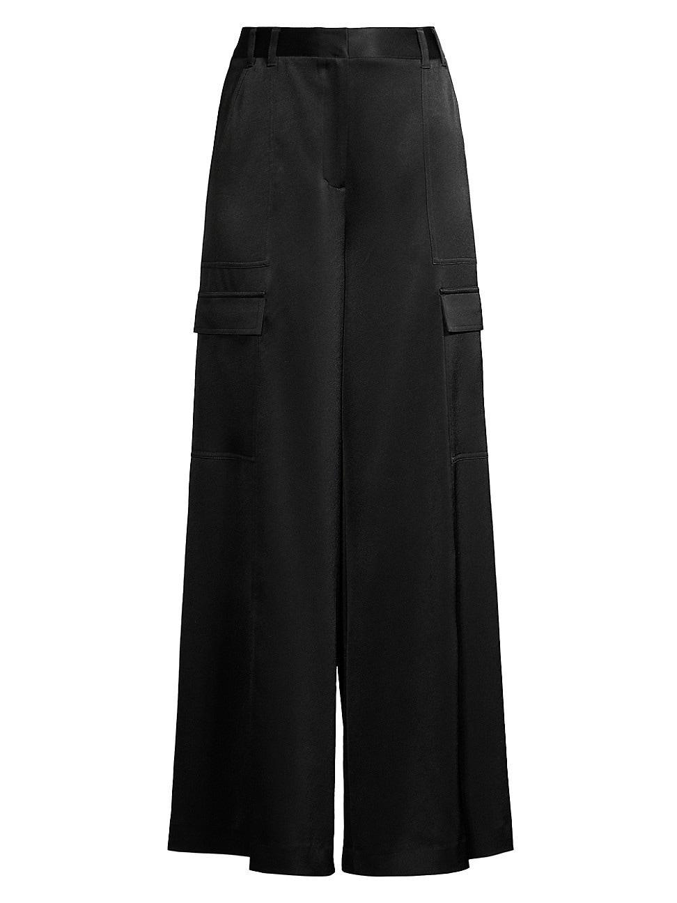 Womens Parker Satin Crepe Cargo Pants Product Image