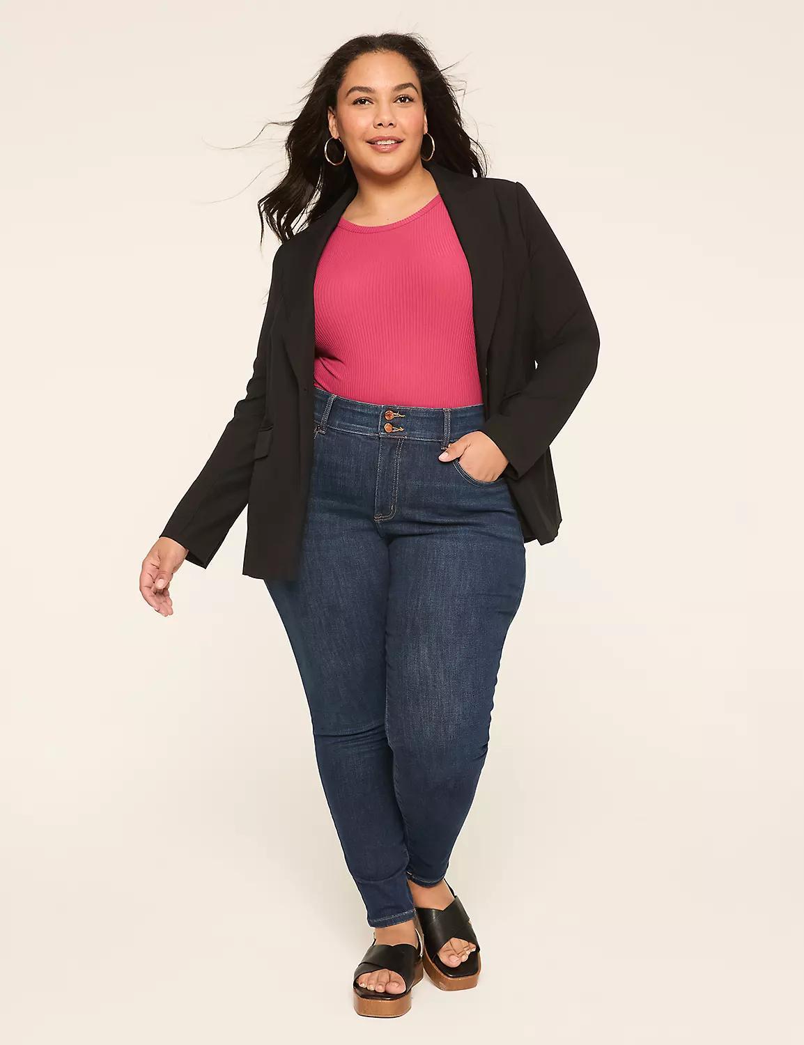 High-Neck Rib Tank Product Image