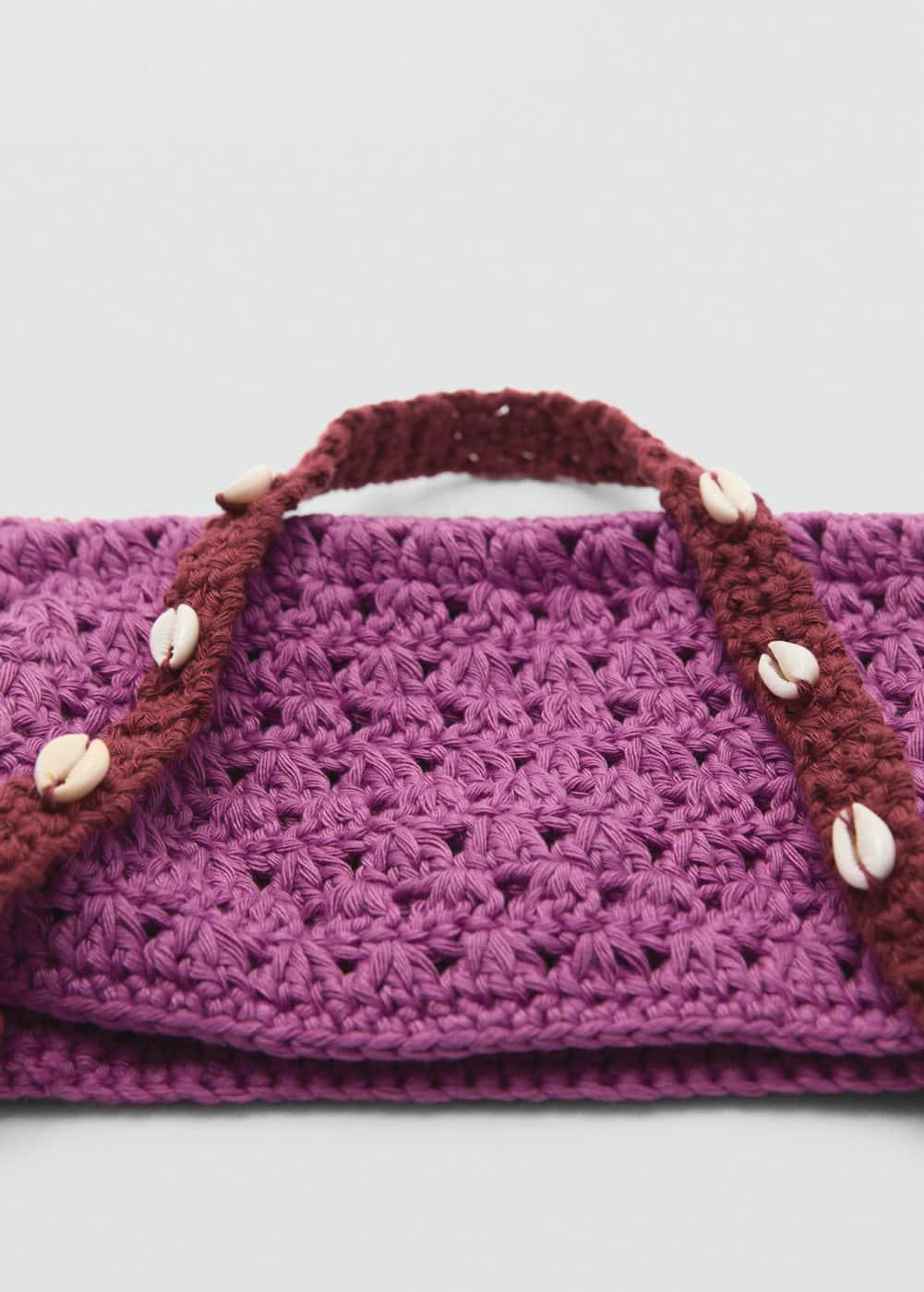 Crochet handbag - Women | MANGO USA Product Image