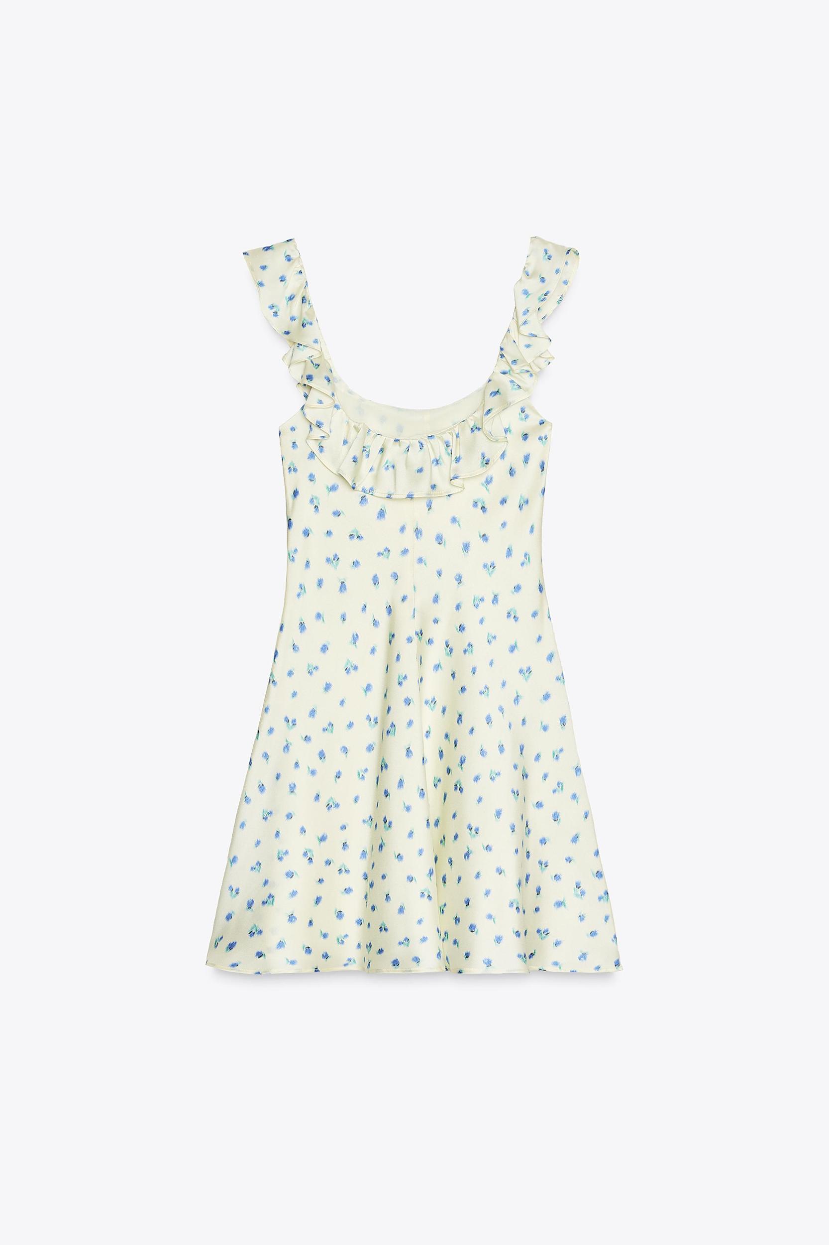 PRINTED SATIN DRESS Product Image